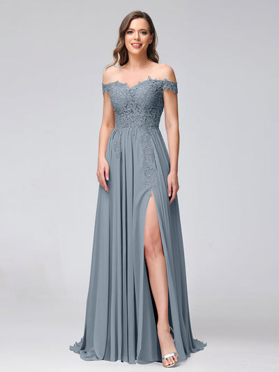 BCBGMAXAZRIA One Shoulder Evening Dress in Dusty Blue | REVOLVE