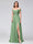 A-Line Off-the-Shoulder Sleeveless Appliqued Chiffon Long Bridesmaid Dresses with Side Slit