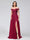 A-Line Off-the-Shoulder Sleeveless Appliqued Chiffon Long Bridesmaid Dresses with Side Slit