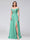 A-Line Off-the-Shoulder Sleeveless Appliqued Chiffon Long Bridesmaid Dresses with Side Slit