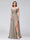 A-Line Off-the-Shoulder Sleeveless Appliqued Chiffon Long Bridesmaid Dresses with Side Slit