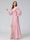 A-Line V-Neck Long Sleeves Long Chiffon Bridesmaid Dresses With Split Side Pockets