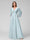 A-Line V-Neck Long Sleeves Long Chiffon Bridesmaid Dresses With Split Side Pockets
