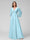 A-Line V-Neck Long Sleeves Long Chiffon Bridesmaid Dresses With Split Side Pockets