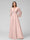 A-Line V-Neck Long Sleeves Long Chiffon Bridesmaid Dresses With Split Side Pockets