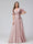 A-Line V-Neck Half Sleeves Long Silk Satin Bridesmaid Dresses With Ruffles Split Side