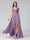 A-Line V-Neck Sleeveless Chiffon Long Bridesmaid Dresses With Applique Split Side