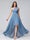 A-Line One-Shoulder Sleeveless Chiffon High Low Bridesmaid Dresses with Pockets