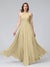 A-Line Halter Sleeveless Ruched Floor-Length Chiffon Bridesmaid Dresses