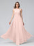 A-Line Halter Sleeveless Ruched Floor-Length Chiffon Bridesmaid Dresses
