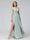 A-Line V-Neck Short Sleeves Chiffon Bridesmaid Dresses with Spaghetti Straps & Split Side
