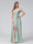 A-Line V-Neck Short Sleeves Chiffon Bridesmaid Dresses with Spaghetti Straps & Split Side