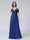 A-Line V-Neck Short Sleeves Chiffon Bridesmaid Dresses with Spaghetti Straps & Split Side