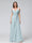 A-Line V-Neck Short Sleeves Chiffon Bridesmaid Dresses with Spaghetti Straps & Split Side