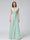 A-Line V-Neck Short Sleeves Chiffon Bridesmaid Dresses with Spaghetti Straps & Split Side