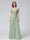 A-Line V-Neck Short Sleeves Chiffon Bridesmaid Dresses with Spaghetti Straps & Split Side