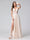 A-Line Spaghetti Straps V-Neck Sleeveless Long Chiffon Bridesmaid Dresses With Split Side
