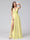 A-Line Spaghetti Straps V-Neck Sleeveless Long Chiffon Bridesmaid Dresses With Split Side