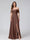A-Line Off-the-Shoulder Sleeveless Ruched Long Chiffon Bridesmaid Dresses with Split Side