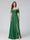 A-Line Off-the-Shoulder Sleeveless Ruched Long Chiffon Bridesmaid Dresses with Split Side