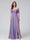 A-Line Off-the-Shoulder Sleeveless Ruched Long Chiffon Bridesmaid Dresses with Split Side