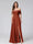 A-Line Off-the-Shoulder Sleeveless Ruched Long Chiffon Bridesmaid Dresses with Split Side