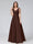 A-Line V-Neck Sleeveless Floor-Length Satin Bridesmaid Dresses With Pockets