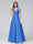 A-Line V-Neck Sleeveless Floor-Length Satin Bridesmaid Dresses With Pockets