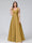 A-Line V-Neck Sleeveless Floor-Length Satin Bridesmaid Dresses With Pockets