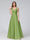 A-Line V-Neck Sleeveless Floor-Length Satin Bridesmaid Dresses With Pockets