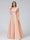 A-Line V-Neck Sleeveless Floor-Length Satin Bridesmaid Dresses With Pockets