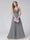 A-Line V-Neck Sleeveless Long Chiffon Dresses with Lace Appliques & Rhinestones
