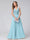 A-Line V-Neck Sleeveless Long Chiffon Dresses with Lace Appliques & Rhinestones