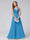 A-Line V-Neck Sleeveless Long Chiffon Dresses with Lace Appliques & Rhinestones