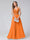 A-Line V-Neck Sleeveless Long Chiffon Dresses with Lace Appliques & Rhinestones