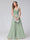 A-Line V-Neck Sleeveless Long Chiffon Dresses with Lace Appliques & Rhinestones