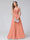 A-Line V-Neck Sleeveless Long Chiffon Dresses with Lace Appliques & Rhinestones