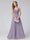 A-Line V-Neck Sleeveless Long Chiffon Dresses with Lace Appliques & Rhinestones