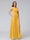 A-Line V-Neck Ruffles Short Sleeves Long Chiffon Dresses With Split Side & Pockets
