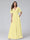 A-Line V-Neck Half Sleeves Long Chiffon Bridesmaid Dresses with Ruffles Split Side Pockets