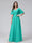 A-Line V-Neck Half Sleeves Long Chiffon Bridesmaid Dresses With Ruffles Pockets