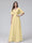 A-Line V-Neck Half Sleeves Long Chiffon Bridesmaid Dresses With Ruffles Pockets