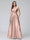 A-Line Sleeveless Long Silk Satin Bridesmaid Dresses with Pockets & Split Side