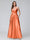A-Line Sleeveless Long Silk Satin Bridesmaid Dresses with Pockets & Split Side