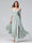 A-Line V-Neck Chiffon Long Bridesmaid Dresses With Split Side & Spaghetti Straps