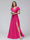 A-Line V-Neck Short Sleeves Long Chiffon Bridesmaid Dresses With Split Side