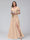 A-Line V-Neck Short Sleeves Long Chiffon Bridesmaid Dresses With Split Side
