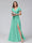 A-Line V-Neck Short Sleeves Long Chiffon Bridesmaid Dresses With Split Side