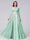 A-Line V-Neck Half Sleeves Applique Long Satin Bridesmaid Dresses With Split Side Pockets