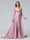 A-Line Off-the-Shoulder Long Satin Evening Dresses with Split Side & Pockets
